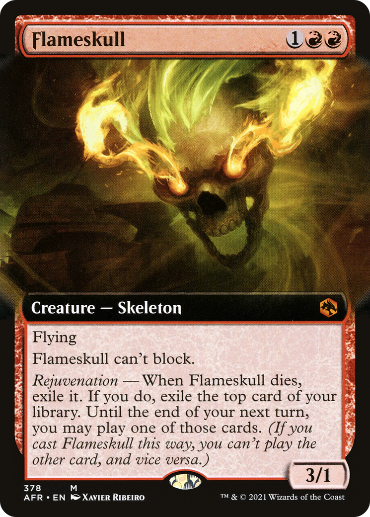 Image of Flameskull (Extended Art) (AFR-378) - Adventures in the Forgotten Realms: (Extended Art) Foil