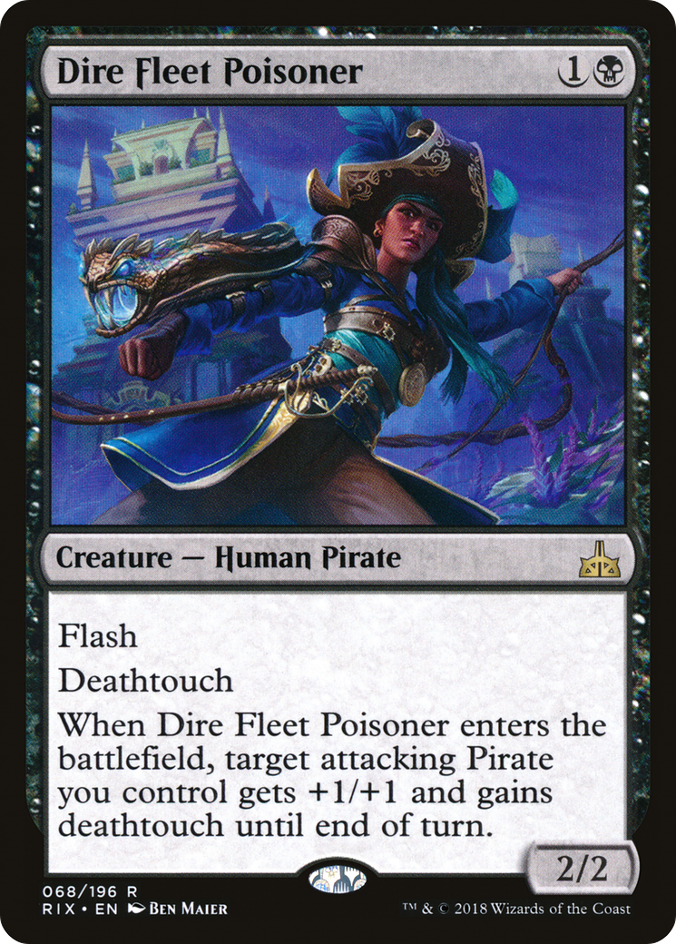 Image of Dire Fleet Poisoner (RIX-068) - Rivals of Ixalan Foil