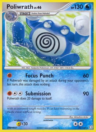 Image of Poliwrath 035  - Reverse Holofoil Legends Awakened - Rare