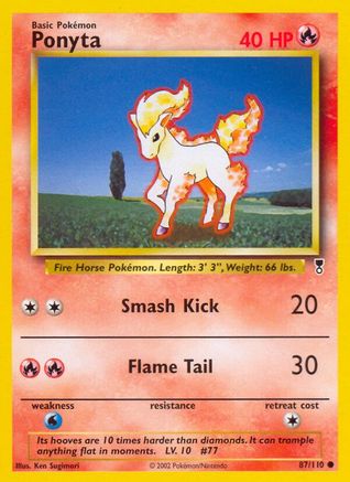 Image of Ponyta 087/110  - Reverse Holofoil Legendary Collection - Common