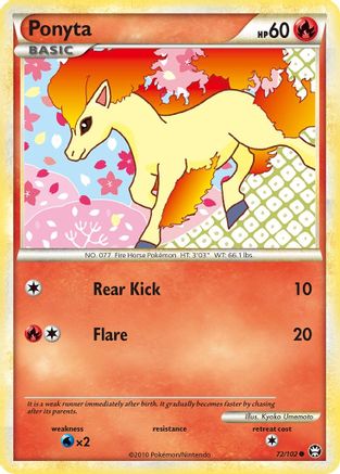 Image of Ponyta 072/102  Triumphant - Common
