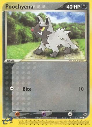 Image of Poochyena 063/109  - Reverse Holofoil Ruby and Sapphire - Common