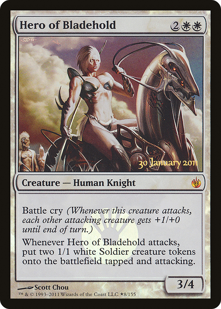 Image of Hero of Bladehold (PRE-008) - Mirrodin Besieged Promos Foil