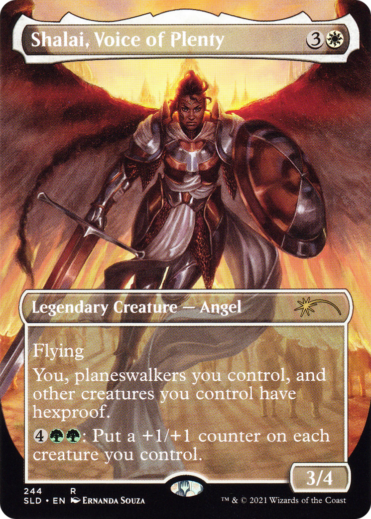 Image of Shalai, Voice of Plenty (SLD-244) - Secret Lair Drop (Borderless) Foil