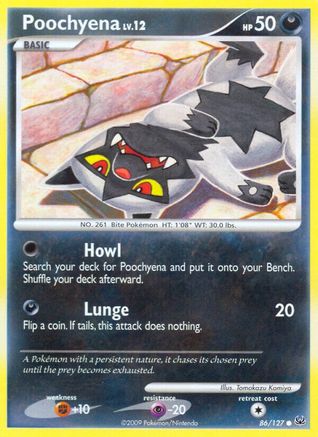 Image of Poochyena 086/127  Platinum - Common