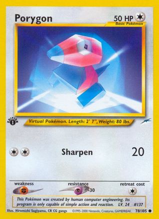 Image of Porygon 078/105  - Unlimited Neo Destiny - Common