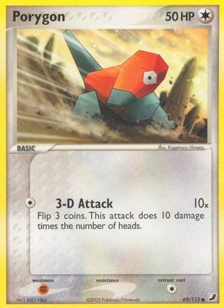 Image of Porygon 069  - Reverse Holofoil Unseen Forces - Common