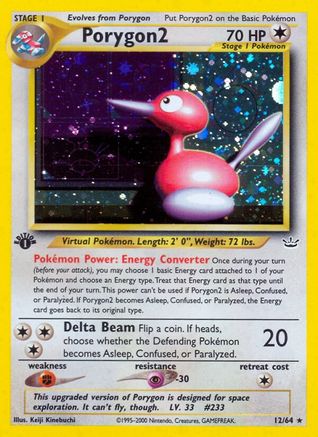 Image of Porygon2 012/64  - Unlimited Holofoil Neo Revelation - Holo Rare