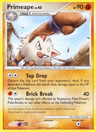 Image of Primeape 039  - Reverse Holofoil Supreme Victors - Rare