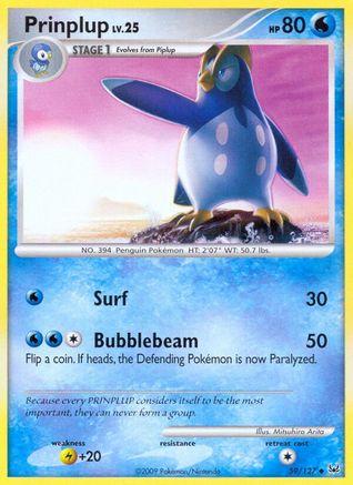 Image of Prinplup 059  - Reverse Holofoil Platinum - Uncommon