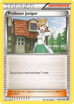 Image of Professor Juniper 101/114  - Reverse Holofoil Black and White - Uncommon