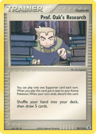 Image of Prof. Oak's Research 098  - Reverse Holofoil FireRed & LeafGreen - Uncommon