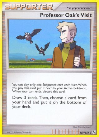 Image of Professor Oak's Visit 122  - Reverse Holofoil Secret Wonders - Uncommon