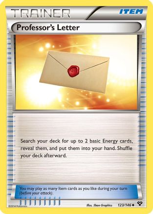 Image of Professor's Letter 123/146  - Reverse Holofoil XY Base Set - Uncommon