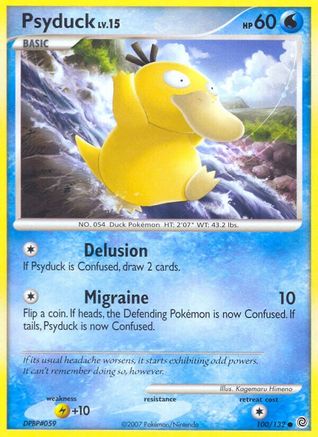 Image of Psyduck 100/132  - Reverse Holofoil Secret Wonders - Common