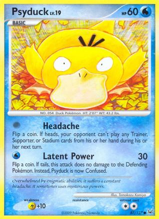 Image of Psyduck 087/127  - Reverse Holofoil Platinum - Common