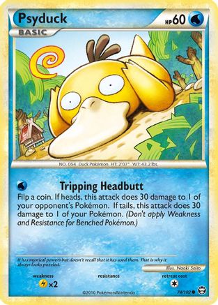 Image of Psyduck 074/102  - Reverse Holofoil Triumphant - Common