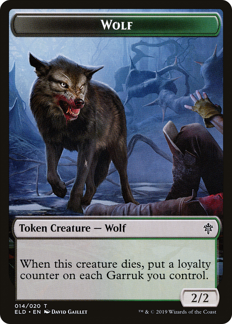Image of Wolf Token (ELD-014) - Throne of Eldraine Tokens Foil