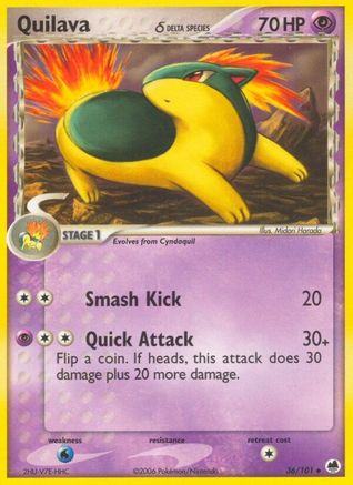 Image of Quilava (Delta Species) 036/101  - Reverse Holofoil Dragon Frontiers - Uncommon