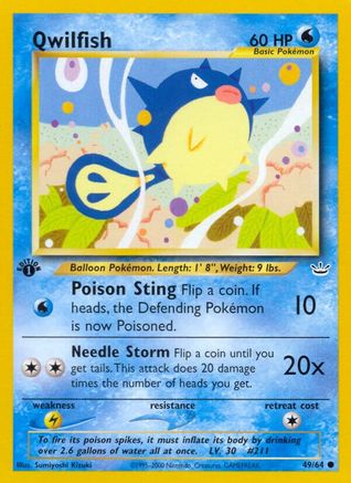 Image of Qwilfish 049/64  - 1st Edition Neo Revelation - Common