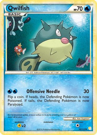 Image of Qwilfish 050  HeartGold SoulSilver - Uncommon