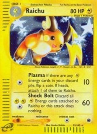 Image of Raichu (25) 025  - Holofoil Expedition - Holo Rare