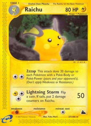 Image of Raichu (27) 027  Skyridge - Rare