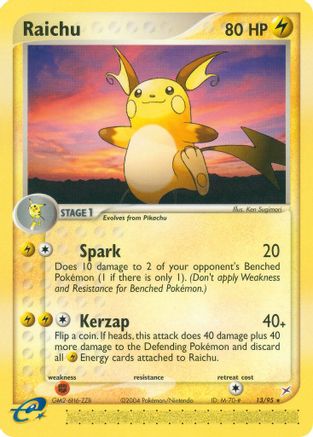 Image of Raichu 013  Team Magma vs Team Aqua - Rare
