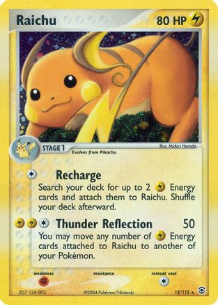 Image of Raichu 012  - Reverse Holofoil FireRed & LeafGreen - Holo Rare