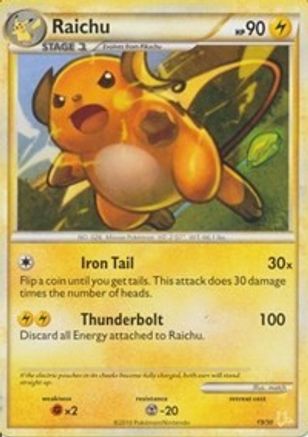 Image of Raichu (#19 Non 019  HGSS Trainer Kit Gyarados & Raichu - Common