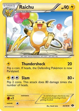 Image of Raichu 040/99  Next Destinies - Uncommon