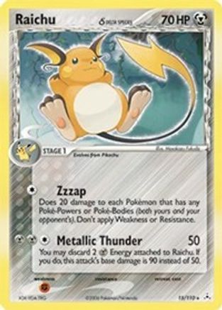 Image of Raichu (Delta Species) 015/110  - Reverse Holofoil Holon Phantoms - Holo Rare