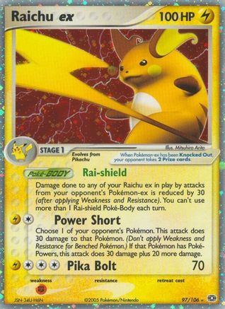 Image of Raichu ex 097  - Holofoil Emerald - Ultra Rare