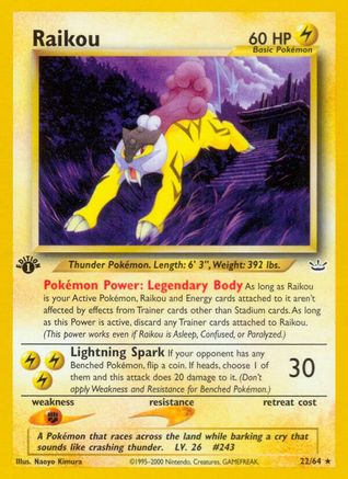 Image of Raikou (22) 022/64  - 1st Edition Neo Revelation - Rare