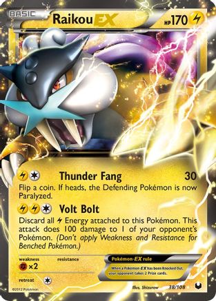 Image of Raikou EX 038  - Holofoil Dark Explorers - Ultra Rare