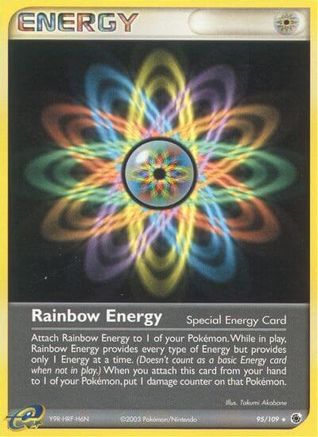 Image of Rainbow Energy 095/109  - Reverse Holofoil Ruby and Sapphire - Rare