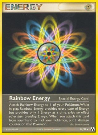 Image of Rainbow Energy 081/92  - Reverse Holofoil Legend Maker - Rare