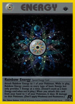 Image of Rainbow Energy (17) 017/82  - 1st Edition Holofoil Team Rocket - Holo Rare