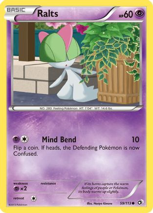 Image of Ralts 059  - Reverse Holofoil Legendary Treasures - Common