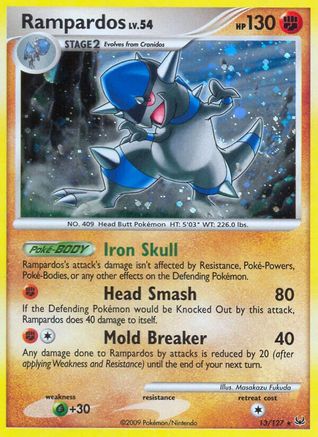 Image of Rampardos 013  - Reverse Holofoil Platinum - Holo Rare