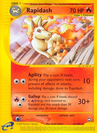 Image of Rapidash 031  Aquapolis - Rare