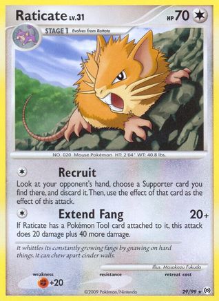 Image of Raticate 029  - Reverse Holofoil Arceus - Rare