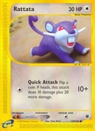 Image of Rattata 128/165  - Reverse Holofoil Expedition - Common