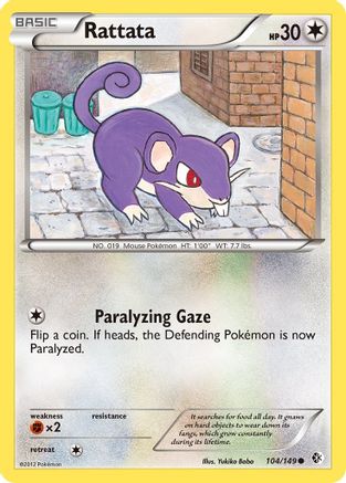 Image of Rattata 104  - Reverse Holofoil Boundaries Crossed - Common