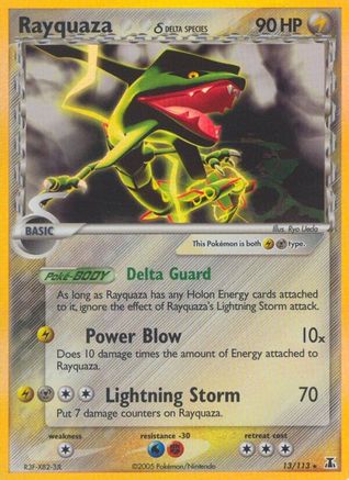 Image of Rayquaza (Delta Species) 013  - Reverse Holofoil Delta Species - Holo Rare