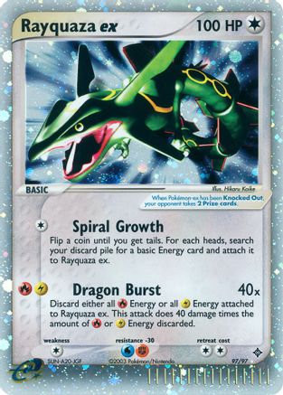 Image of Rayquaza ex 097  - Holofoil Dragon - Ultra Rare