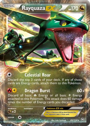 Image of Rayquaza EX 085/124  - Holofoil Dragons Exalted - Ultra Rare