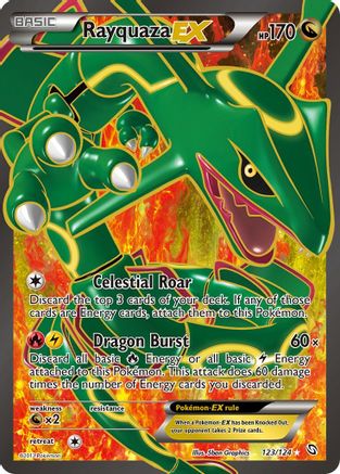 Image of Rayquaza EX (123 Full Art) 123  - Holofoil Dragons Exalted - Ultra Rare