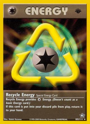 Image of Recycle Energy 105/111  - Unlimited Neo Genesis - Rare
