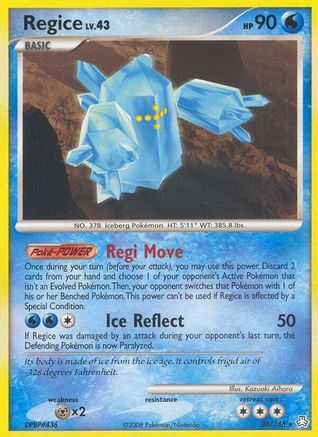 Image of Regice 036  - Reverse Holofoil Legends Awakened - Rare